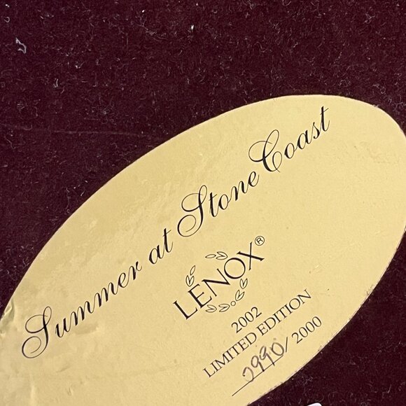 Collectible LENOX Summer at Stone Coast Limited edition 990/2000 - Picture 2 of 6